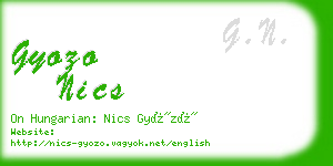 gyozo nics business card